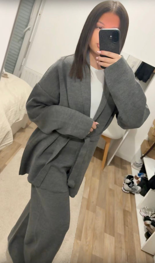 Ensemble maille gris
