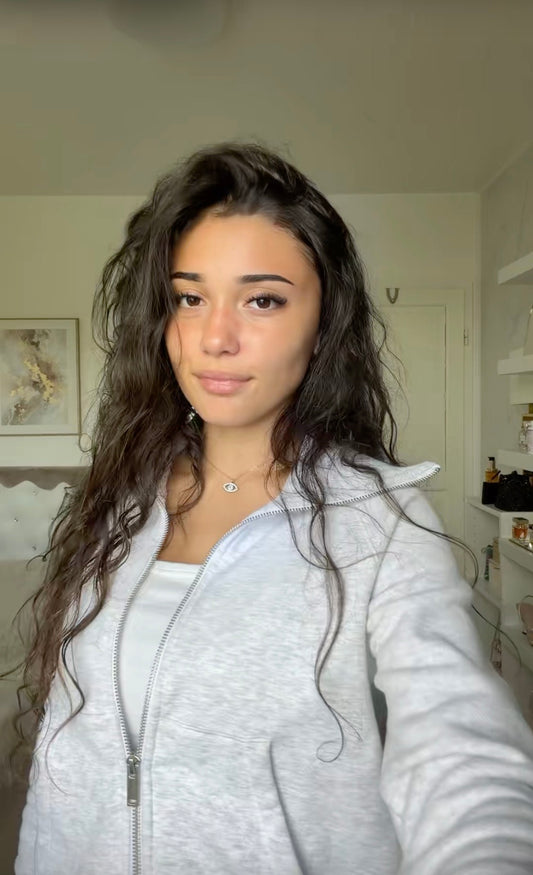 Veste zipée gris clair